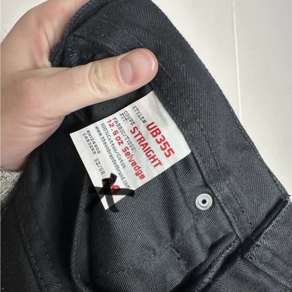 The Unbranded Brand 12.5oz Selvedge Straight Leg Jeans UB355 - Picture 10 of 10